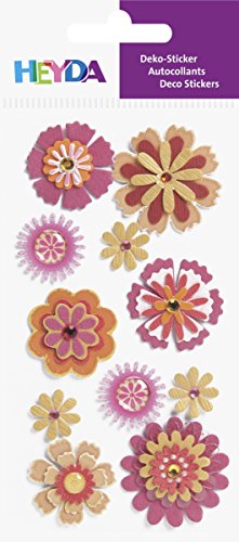 Heyda 203780686 Stick-On's Mix, Motiv: Blumen Mix von Heyda