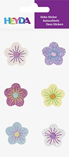 Sticker Textil Blumen sort von Heyda