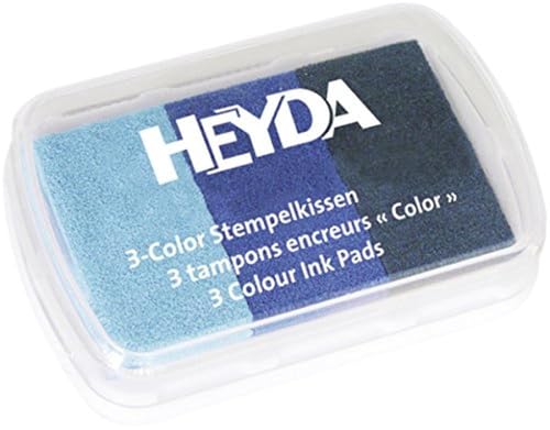 Heyda Heyda 204888464 Heyda 204888464 3-Color Stempelkissen 9 x 6 cm, (Blautöne) (Blautöne) von Heyda