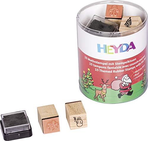 Heyda 204888480 Heyda 204888480 Stempel-Dose (Weihnachten) Motivgröße: ca. 1,5 x 1,5 cm von Heyda