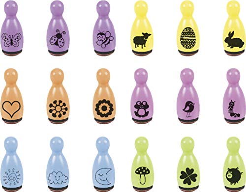 Heyda 204888686 Stempel-Figuren, Farblich und Motif sortiert Motivgröße: ca. Ø 1, 2 cm von Heyda