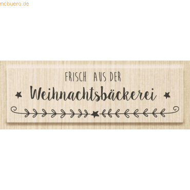 Heyda Motivstempel 'Frisch aus der Weihanschtsbäckerei' 7,4x2cm von Heyda