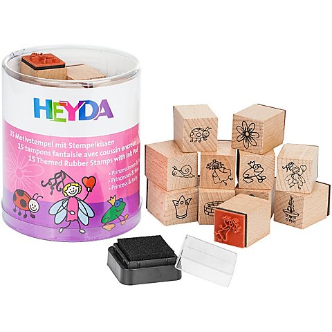 Heyda Stempel-Set "Kindermotive", 1,5 cm, 15 Stück von Heyda