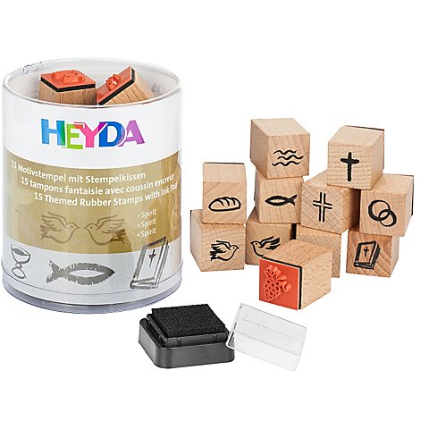 Heyda Stempel-Set "Kirchliche Anlässe", 1,5 cm, 15 Stück von Heyda