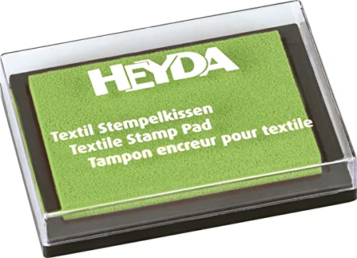 Heyda Textil-Stempelfarbe grün, 75 x 55 mm, Öl, Stempelkissen von Heyda