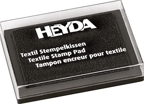 Heyda Stempelkissen Textil schwarz von Heyda