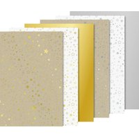 Karton-Block "Sterne" Gold/Silber von Heyda