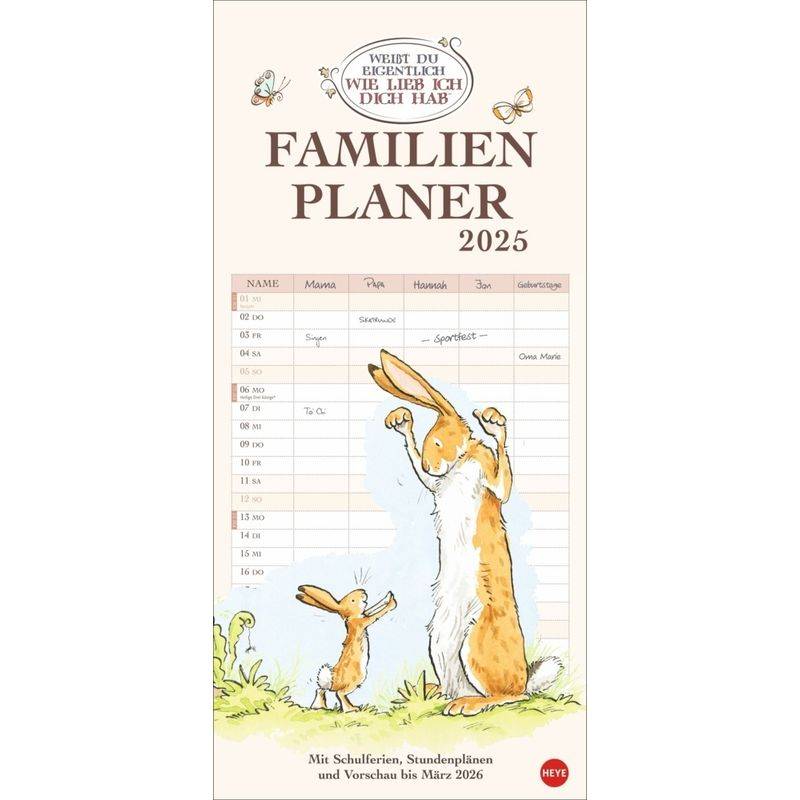 Weißt Du Eigentlich, Wie Lieb Ich Dich Hab? Familienplaner 2025 von Heye