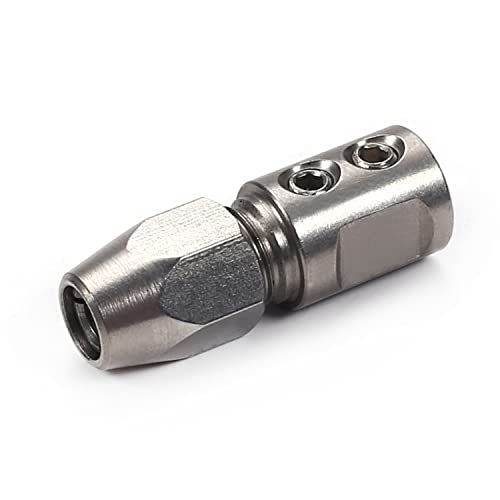 Heyiarbeit Flex-Spannzangen-Kupplung, CNC-Edelstahl, für 5 mm Motorwelle und 4 mm Flexwelle, flexible Kupplung, DIY, RC, Boot, U-Boot, Rückwärts, 1 Stück Heyiarbeit Flex-Spannzangen-Kupplung, CNC-Edelstahl, für 5 mm Motorwelle und 4 mm Flexwelle, flexible Kupplung, DIY, RC, Boot, U-Boot, Rückwärts, 1 Stück von Heyiarbeit