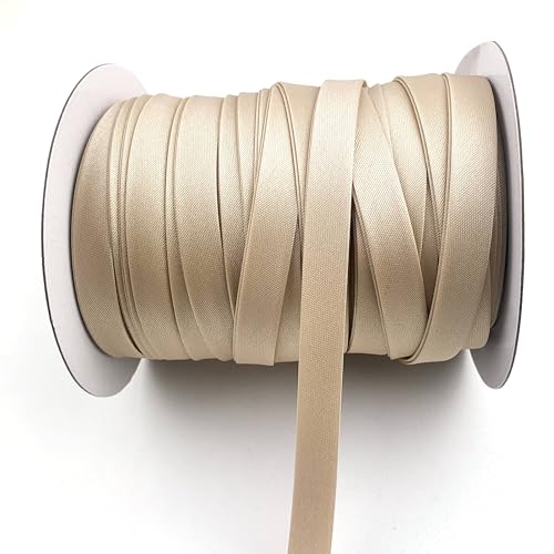 Heyiwell Schrägband aus Satin, doppelt gefaltet, 1,27 cm, zum Nähen, Säumen, Quilten, Paspeln, Cheongsam-Dekoration, Kleidungsnähte, 45 m, Beige Heyiwell Schrägband aus Satin, doppelt gefaltet, 1,27 cm, zum Nähen, Säumen, Quilten, Paspeln, Cheongsam-Dekoration, Kleidungsnähte, 45 m, Beige von Heyiwell