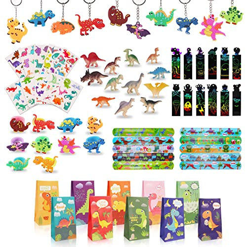 Heyu-Lotus Dino Mitgebsel Kindergeburtstag Dino Geburtstag Deko Party Spielzeug Aufkleber Armband Kratzbild Lesezeichen Dinosaurier Geburtstag Deko für Kinder Kindergeburtstag von Heyu-Lotus