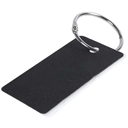 Hfourhnik 2Pcs Binder Ring Easy Flip Flash Karten Lernkarten, 100 Leere Seiten, Schwarz und Weiß von Hfourhnik