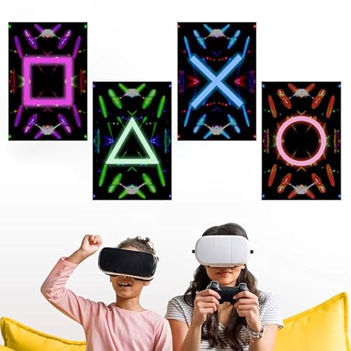 3D Wandaufkleber Gamer 4 Pcs Gaming Wandbild für Schlafzimmer 30 * 45cm Gamer Deko Wanddeko Gaming Wandbilder Jugendzimmer Junge Wasserfeste Tapete, Die zur Raumdekoration Verwendet Werden Kann von HhBdy