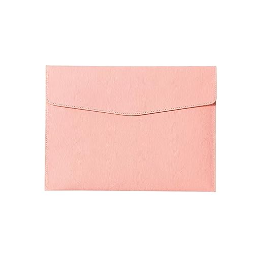 Dateiordner Verdickte Aktentasche, große Kapazität, A4, Büro, Business, Aktentasche, Leder, Datenspeicherung, Tickettasche, Konferenztasche mit magnetischer Schnalle Ordner(Pink) von Hhaoran-9868