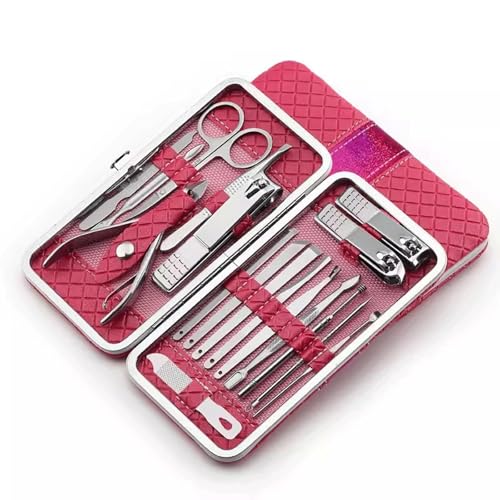 Hhmmei2024-23 Maniküre Set Nagelknipser-Kit Pediküre-Messer, Nagelknipser-Set, Home-Nagelknipser, Zange, Maniküre-Werkzeug-Set for Erwachsene, Körperpflege Maniküre-Set(Red) von Hhmmei2024-23