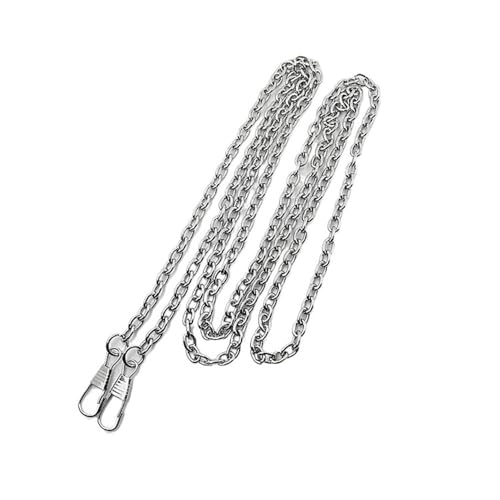 Hhmmei2024-23 Schulterriemen Schultergurt 40/60/120 cm Metall Taschen Kette Geldbörse Schnallen Frauen Schultergurt for Taschen ersetzen Kette Taschenzubehör Ersatzriemen(Silver,120cm) von Hhmmei2024-23