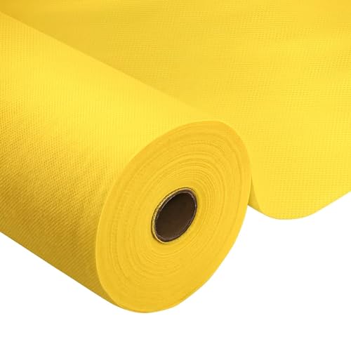 Tischdeckenrolle,Gelb,1.18 x 25m,1 Rolle Tischdecke,Einweg Vlies Stoffähnlich,ideal für Jede Party,Hochzeit,Geburtstagsfeier,Gastronomie,Größe und Farbe nach Wahl von HiBeauty PRO