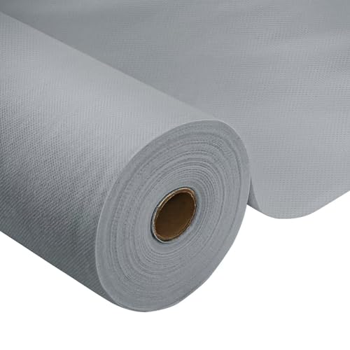 Tischdeckenrolle,Grau,0.5 × 25m,1 Rolle Tischdecke,Einweg Vlies Stoffähnlich,ideal für Jede Party,Hochzeit,Geburtstagsfeier,Gastronomie,Größe und Farbe nach Wahl von HiBeauty PRO