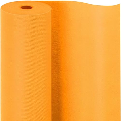 Tischdeckenrolle,Orange,1 x 25m,1 Rolle Tischdecke,Einweg Vlies Stoffähnlich,ideal für Jede Party,Hochzeit,Geburtstagsfeier,Gastronomie,Größe und Farbe nach Wahl von HiBeauty PRO