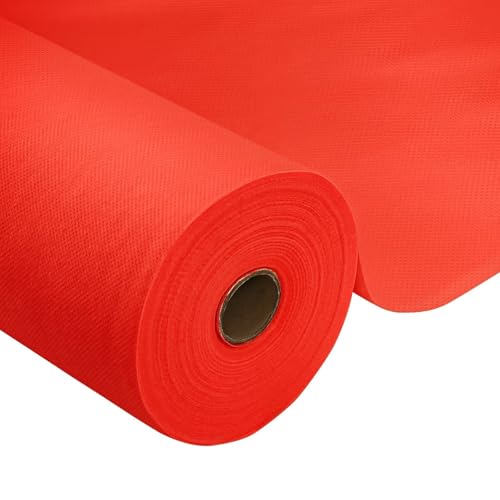 Tischdeckenrolle,Rot,1 x 25m,1 Rolle Tischdecke,Einweg Vlies Stoffähnlich,ideal für Jede Party,Hochzeit,Geburtstagsfeier,Gastronomie,Größe und Farbe nach Wahl von HiBeauty PRO