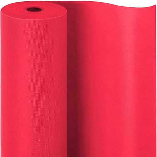 Tischdeckenrolle,Rot,1.18 x 25m,1 Rolle Tischdecke,Einweg Vlies Stoffähnlich,ideal für Jede Party,Hochzeit,Geburtstagsfeier,Gastronomie,Größe und Farbe nach Wahl von HiBeauty PRO