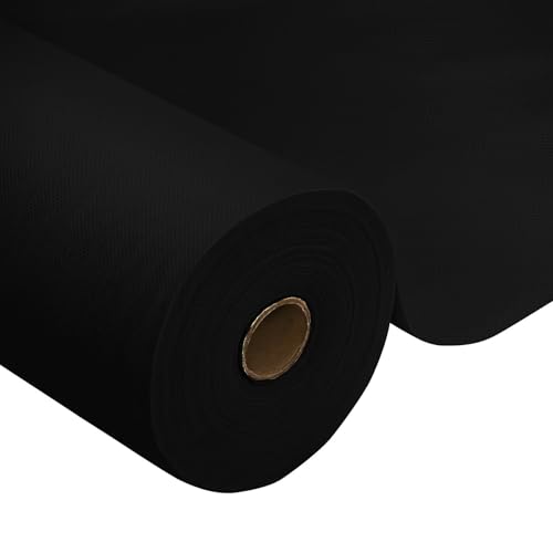 Tischdeckenrolle,Schwarz,0.8 x 25m,1 Rolle Tischdecke,Einweg Vlies Stoffähnlich,ideal für Jede Party,Hochzeit,Geburtstagsfeier,Gastronomie,Größe und Farbe nach Wahl von HiBeauty PRO