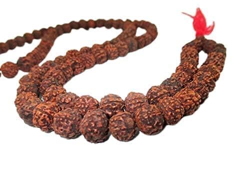 Hitech 108 Perlen Rudraksha Japa Mala – 91,4 cm lang – Perlengröße 8 mm (Gebetsperlen für Meditation), Heilgebet Mala, oft während des Gesangs des Mantra OM AUM durch Meditation verwendet. von HiJet