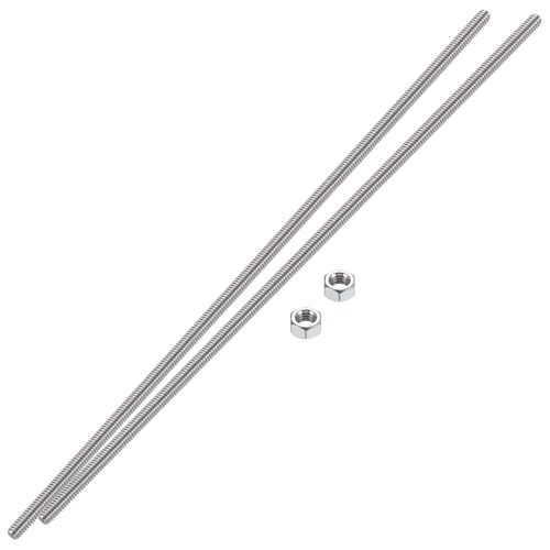 HiPicco 5/16-Zoll-24 Vollgewindestangen und Bolzen, 300 mm Länge, 304 Edelstahl, Rechtshänder, Feingewinde-Schraube für Möbelankerschrauben, Klemmen, Aufhänger und U-Bolzen, 2 Stück 【mit Muttern】 HiPicco 5/16-Zoll-24 Vollgewindestangen und Bolzen, 300 mm Länge, 304 Edelstahl, Rechtshänder, Feingewinde-Schraube für Möbelankerschrauben, Klemmen, Aufhänger und U-Bolzen, 2 Stück 【mit Muttern】 von HiPicco