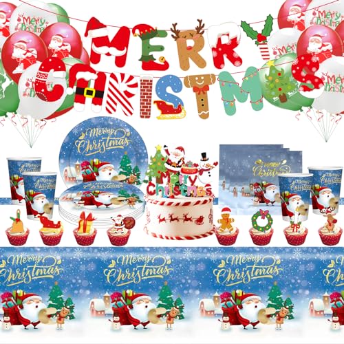 Weihnachts partygeschirr，weihnachts partygeschirr set，weihnachten deko kindergeburtstag,designed christmas geschirr set für zuhause, party supplies (SHENGDANJIE-D4) von Hiaktnlh