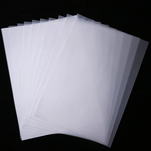 100 Stück Transparentpapier A4,Transparentpapier 210x297mm,Transparentes Bastelpapier für Zeichnen,Architekturskizzen,Scrapbooking (53, Gramm) von Hibmisy