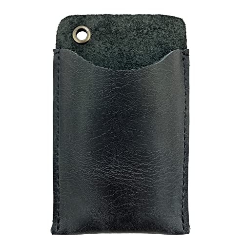 Hide & Drink, EDC Pocket Slip, Multitool Sleeve & Pen Holder for Everyday Use, Camping Accessories, Small Tool Organizer, Full Grain Leather, Handmade, Charcoal Black von Hide & Drink