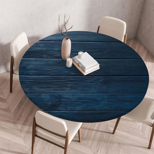 Highdi 3D Elastische Tischdecke Rund Abwaschbar, Spanntischdecke Rund Gartentischdecke Outdoor Round Tischdecke mit Gummizug für Esszimmer, Küche und Picknick (70cm,Roter Ziegelstein 10) von Highdi