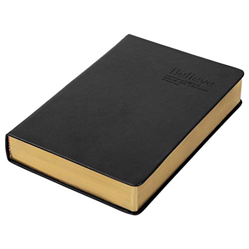 Earnmore A5 Notizbuch 600 Seiten Retro Leder Journal Blank Sketch Painting Handbook Bibel Memo Notizblock, Black, 8,4"x 5,7" von Earnmore