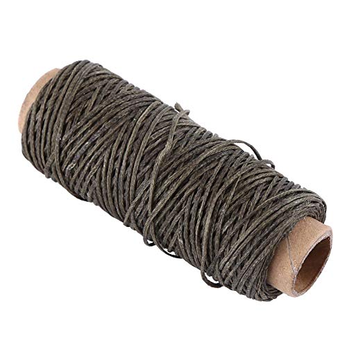 1 Rolle 50 Meter 150D Wachsfaden Lederwachsfaden Cord Leder Nähschnur für Leder Hand Nähen Nähen Handwerk 1 mm im Durchmesser(Cool Grey) von Hilitand