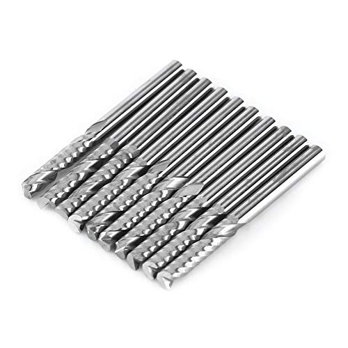 10 stücke Einzelne Schaftfräser Flöte Hartmetall CNC Frässtifte Cutter Engraving Drill Tools Fräser Bits für Holz Acryl Schneiden 3,175 * 15 MM von Hilitand