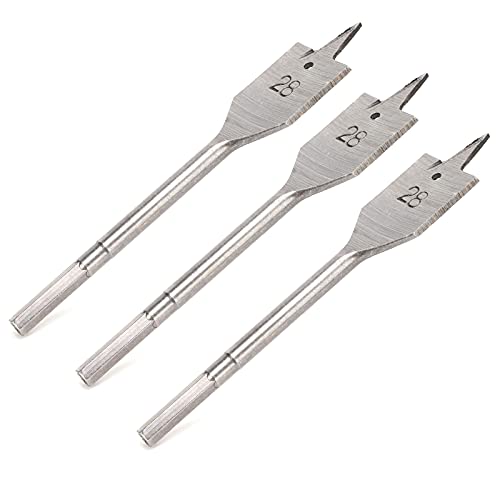 3Pcs High Carbon Steel Flachholz Zubehör für Elektrowerkzeuge Lochsäge Bohrer Set 28mm Holzbearbeitungslochbohrwerkzeuge,Lochsäge von Hilitand