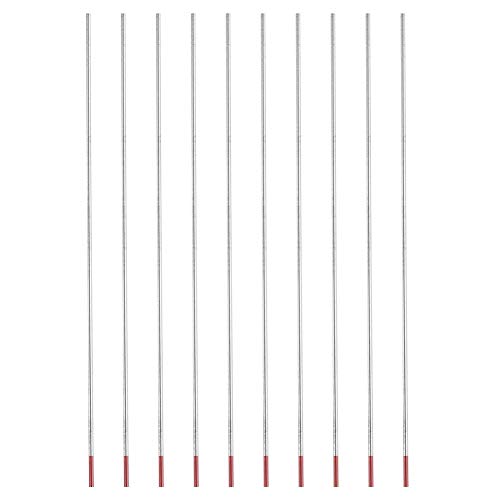 Wolfram-Elektrode, WIG-Schweißelektrode, Thorium-Wolfram-Elektrode, 2% Thorium, für WIG-Schweißmaschine, WT20, rot (1,6 mm x 150 mm) von Hilitand