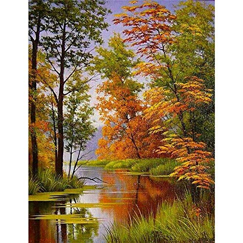 Hillylolly Diamond Painting, Diy 5D Diamant Malerei Set, Bilder mit Steinen Kleben Landschaft, 30 X 40 CM, Malen Nach Zahlen Diamant, Wanddekoration zu Hause, Kein Rahmen von Hillylolly