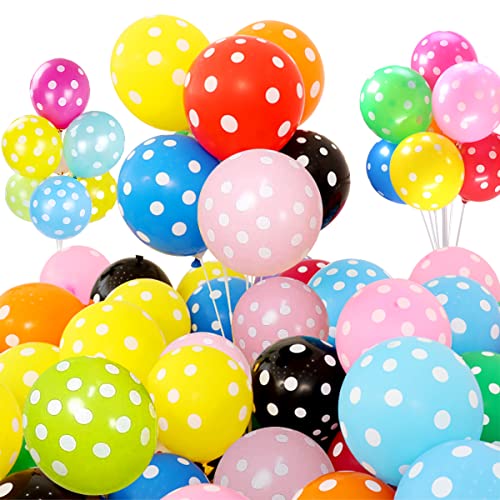 Polka Dot Balloons Hillylolly 100 Stück Gepunktete Luftballons, Polka Dot Latex Ballon, Mehrere Farben Latex Luftballons, Party Luftballons für Geburtstag, Hochzeit, Baby Dusche, Party Dekorationen Polka Dot Balloons Hillylolly 100 Stück Gepunktete Luftballons, Polka Dot Latex Ballon, Mehrere Farben Latex Luftballons, Party Luftballons für Geburtstag, Hochzeit, Baby Dusche, Party Dekorationen von Hillylolly