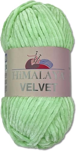 Himalaya Velvet Dolphin Wolle 40 Farben zur Auswahl Chenille Strickgarn Flauschgarn Glanz Accessoire Kleidung Decken 100 g von Himalaya Velvet