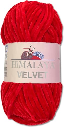 Himalaya Velvet Dolphin Wolle 40 Farben zur Auswahl Chenille Strickgarn Flauschgarn Glanz Accessoire Kleidung Decken 100 g von Himalaya Velvet