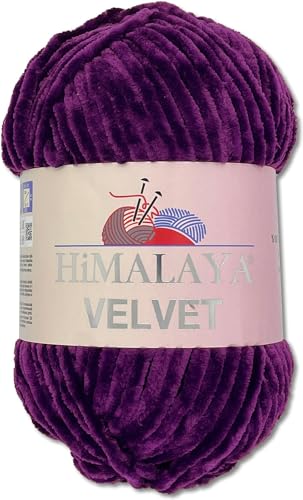 Himalaya Velvet Dolphin Wolle 100 g 40 Farben zur Auswahl Chenille Strickgarn Flauschgarn Glanz Accessoire Kleidung Decken von Himalaya Velvet