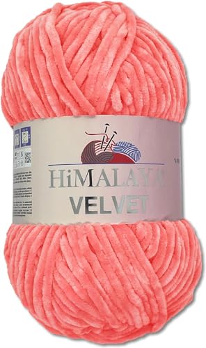 Himalaya Velvet Dolphin Wolle 100 g 40 Farben zur Auswahl Chenille Strickgarn Flauschgarn Glanz Accessoire Kleidung Decken von Himalaya Velvet