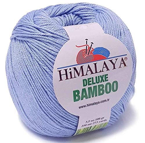 60 % Bambus 40 % Baumwolle Himalaya Deluxe Bambus DK & Light Worsted 8-lagig türkisches Garn, 4 Knäuel, 400 g Farbe 14 von Himalaya Yarn