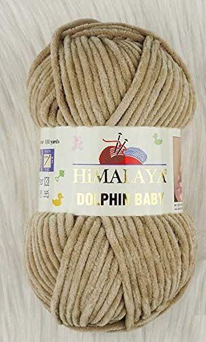 Himalaya Delphin Baby Garn 5 Stück 5x100 Gramm Baby Wolle 500 Gramm (17,63 oz) Wolle Super Bulky Baby Decke Garn 655 Yds (600m) Samtgarn, Himalaya Garn, Babygarn, Häkelgarn Samtgarn (80317) von Dolphin Baby