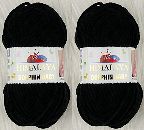 Himalaya Delphin Baby Strickgarn, 2 Knäuel, 2 Knäuel, 2 x 100 g, super sperrig, Babydecken-Garn (80311) von Himalaya Yarn