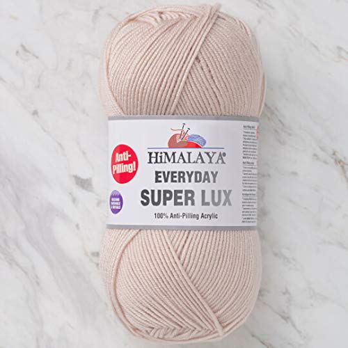 Himalaya Everyday Super Lux 100% Antipilling Acryl Kammgarn Aran Garn 1 Knäuel 100 g 250 m, Garngewicht 4 - Medium, Farbe 3 von Himalaya Yarn