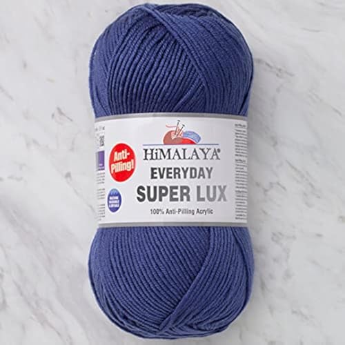 Himalaya Everyday Super Lux 100% Antipilling Acryl Kammgarn Aran Garn 1 Knäuel 100 g 250 m, Garngewicht 4 - Medium, Farbe 38 von Himalaya Yarn