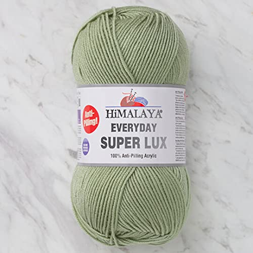 Himalaya Everyday Super Lux 100 % Antipilling Acryl Kammgarn Aran Garn 1 Knäuel 100 g 250 m, Garngewicht 4- Medium, Farbe 46 von Himalaya Yarn