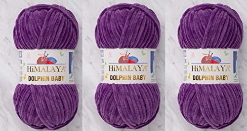 3 Knäuel Himalaya Delphin Baby Garn 395 Yards 3x100g Super Bulky Baby Blanket Garn (80340) von Himalaya Yarns